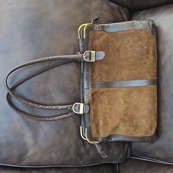 Brown suede philippe bag - Picture 4 of 6